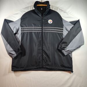 Pittsburgh Steelers NFL Windbreaker Jacket Coat Sport Illustrated Reebok Men XL